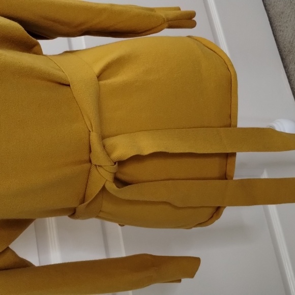 Amaryllis tie waist wrap tie sweater medium long sleeve wrap sweater oversized - Picture 3 of 11